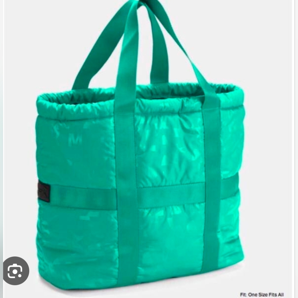 Under Armour Women's Motivator Tote Bag UA Storm Gym Travel Bag Teal EUC